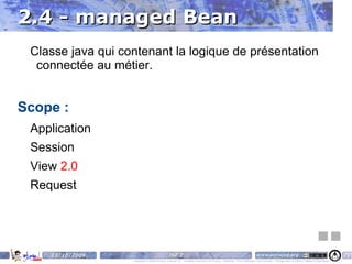 2.1 - JSF 2 et JEE Fait partie du profil « web » de JEE 6 : Servlet 3.0 