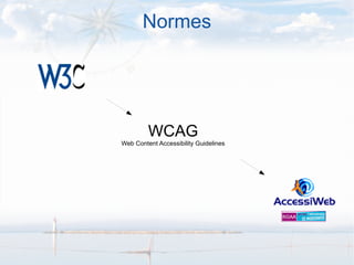 Normes W3C WCAG Web Content Accessibility Guidelines AccessiWeb RGAA 