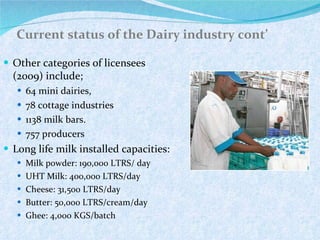 Briefing on the Kenya Dairy Board and the Kenyan dairy industry 