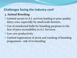 Briefing on the Kenya Dairy Board and the Kenyan dairy industry 