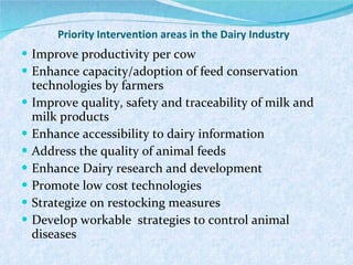 Briefing on the Kenya Dairy Board and the Kenyan dairy industry 