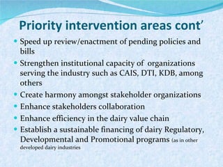 Briefing on the Kenya Dairy Board and the Kenyan dairy industry 