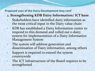 Briefing on the Kenya Dairy Board and the Kenyan dairy industry 