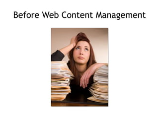 Before Web Content Management
 
