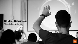 Student Discussion
The student voice
Learning and teaching reimagined - overview14
 