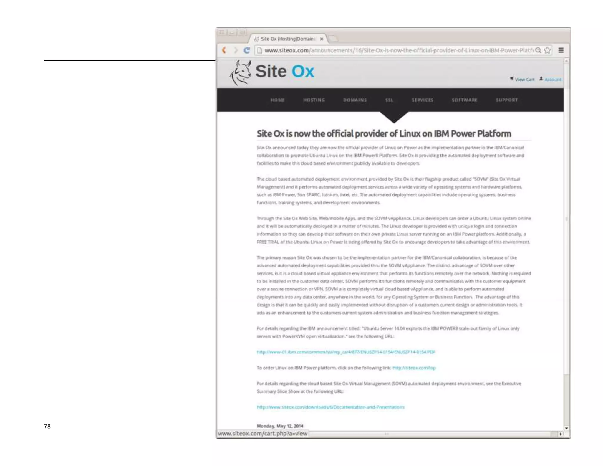 © 2014 IBM Corporation
78
 