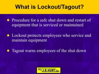 Power Point Presentation - Lockout - Tagout | PPT