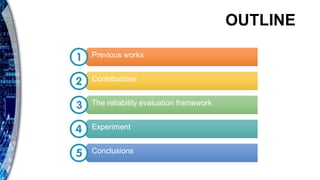 OUTLINE
Previous works
Contributions
The reliability evaluation framework
Experiment
Conclusions
 