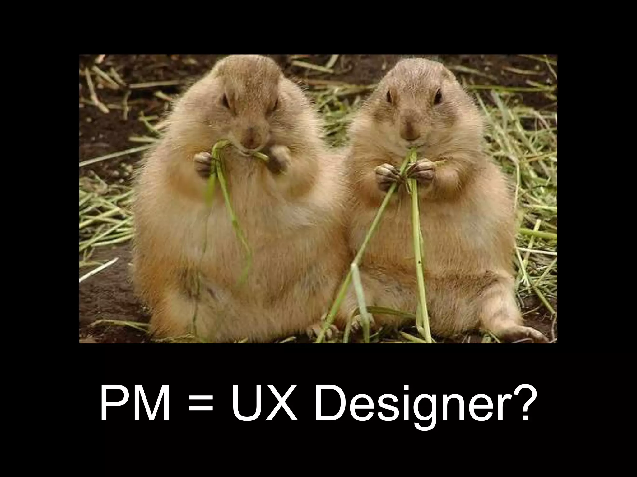 PM = UX Designer?
 