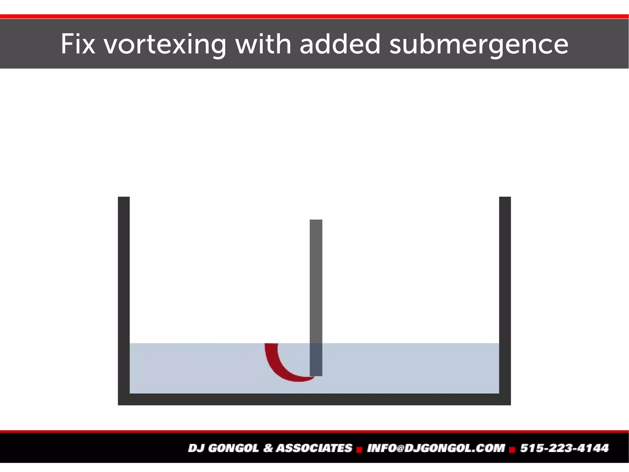 Fix vortexing with proper pump spacing
 