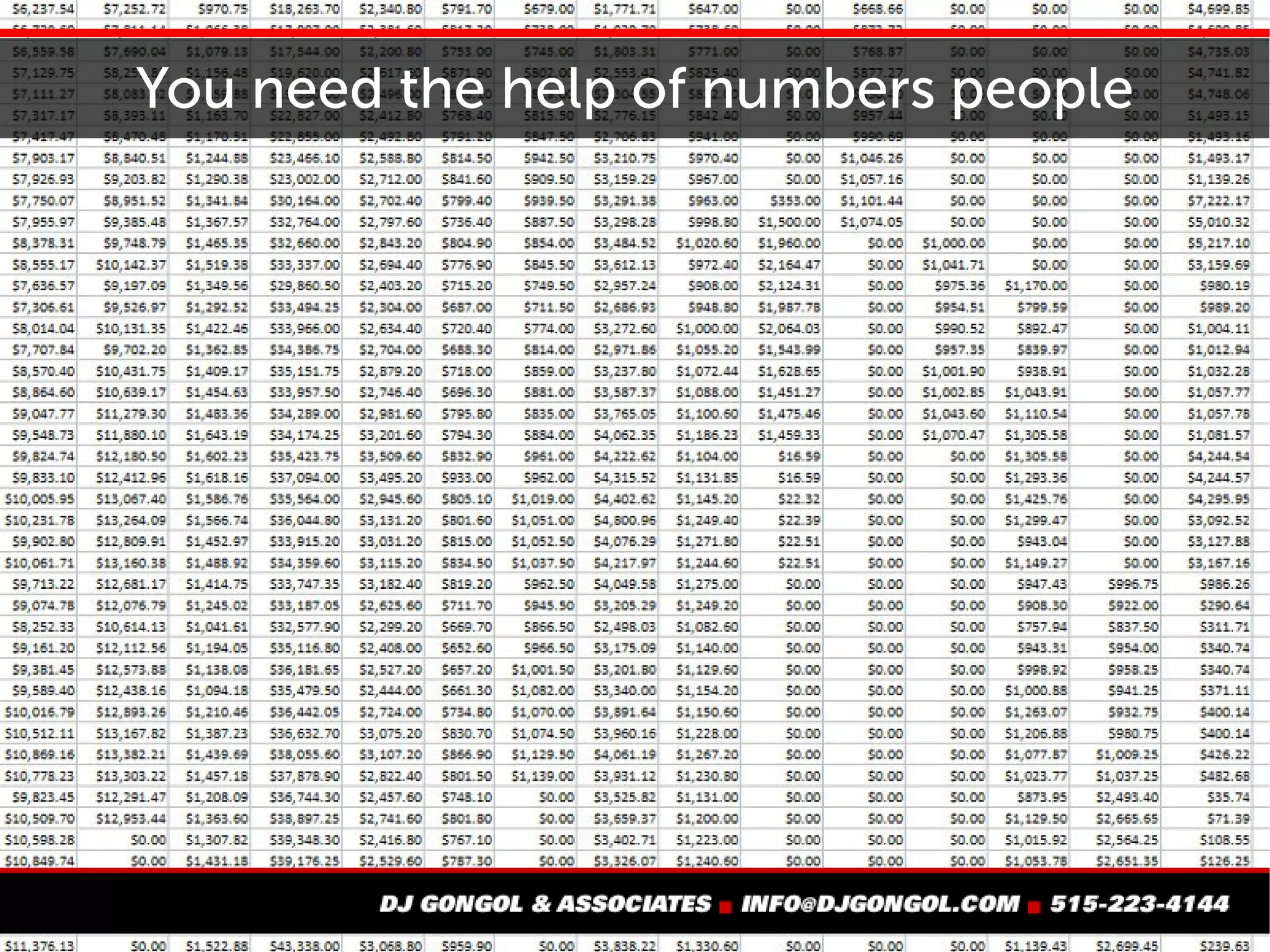 It starts with recordkeeping
 