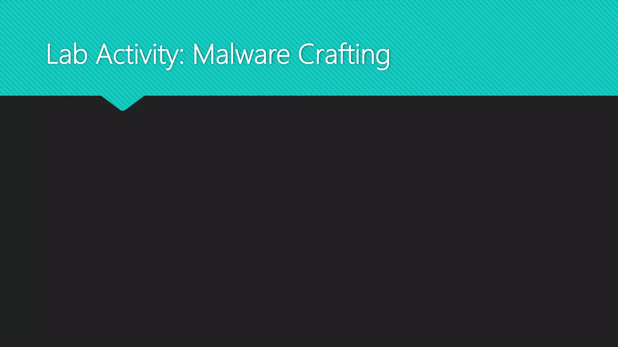 Lab Activity: Malware Crafting
 