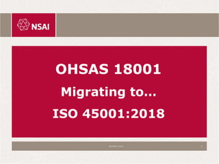 OHSAS 18001
Migrating to…
ISO 45001:2018
ISO45001:2018 5
 