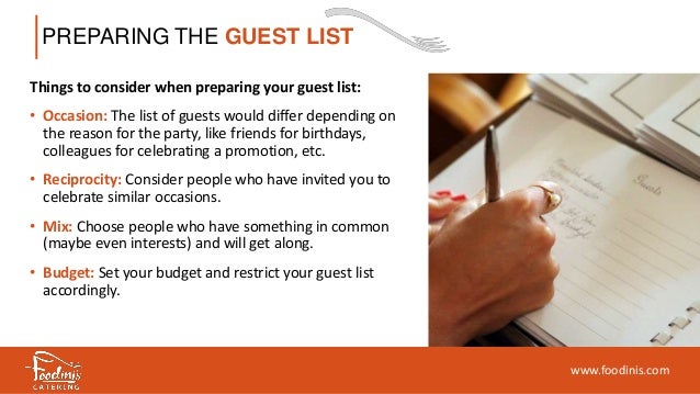 dinner party list