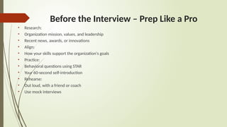 Presentation - Master the CV and Interview Game.pptx
