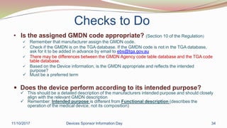 TGA Presentation: Medical Devices - Manufacturer Evidence and ...