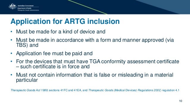 Tga regulations Tga regulations
