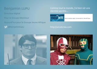 Comme tout le monde, j’ai bien sûr une 
identité secrète… 
http://uncatcrea.com 
 