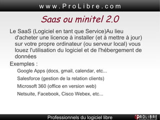 Avantages :   •  Disponibilité des ressources à la demande •  Flexibilité  •  Facilité et rapidité de mise en place •  Plus de gestion de matériel •  Fin de la DSI? Avantages et inconvénients du Cloud 