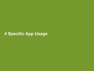 # Speciﬁc App Usage
 