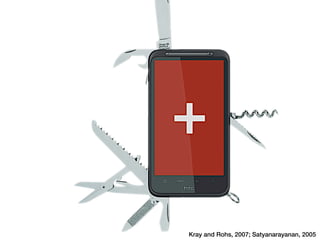 Kray and Rohs, 2007; Satyanarayanan, 2005
 