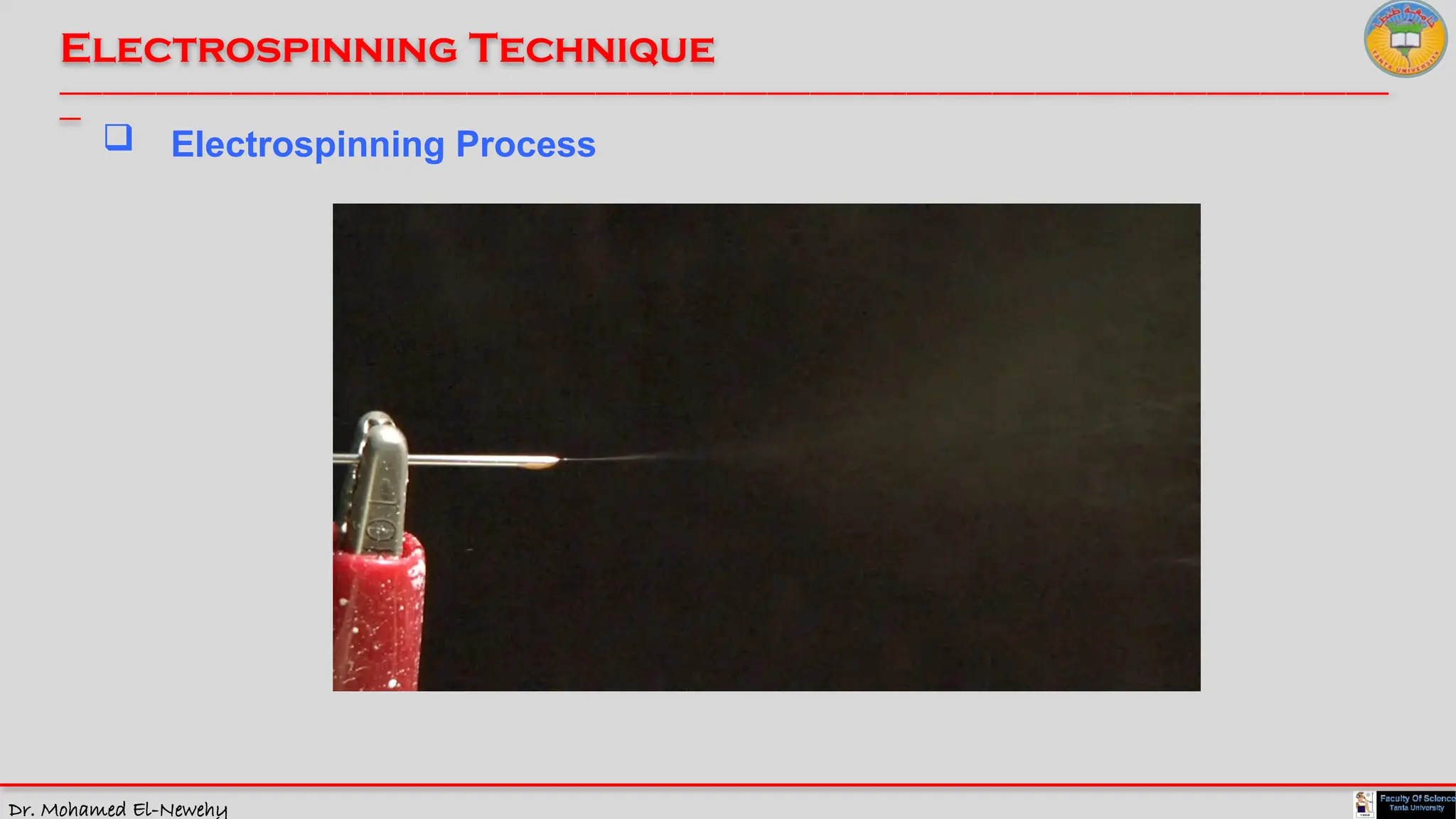 Dr. Mohamed El-Newehy
Electrospinning Technique
____________________________________________________________________________________________________________________________
__
 Electrospinning Process
 
