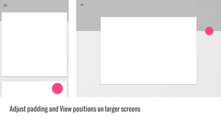 Adjust padding and View positions on larger screens
 