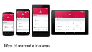 Different list arrangement on larger screens
 