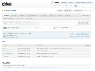 2. Expérience 24/01/11 Motion-induced blindness Notes le développement : RCS : Git ( https :// github.com /FrankyRP/MIB ) 