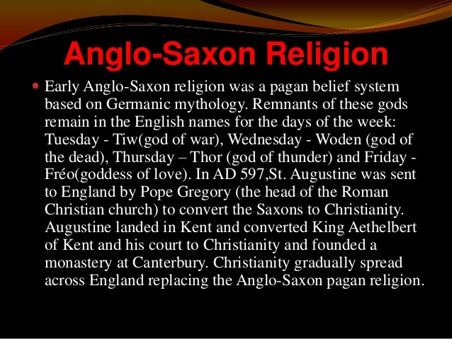 what religion were the anglo saxons