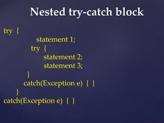 Presentation on-exception-handling | PPTX