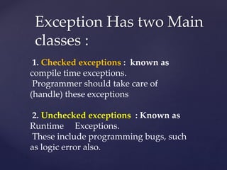 Configurable unchecked exceptions