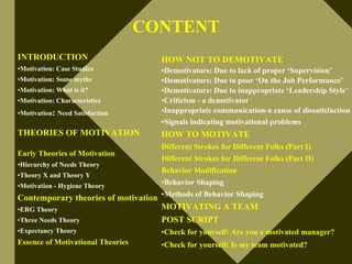 Presentation On Motivation