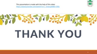 17
This presentation is made with the help of this video
https://www.youtube.com/watch?v=ri_1nxwupb8&t=596s
 