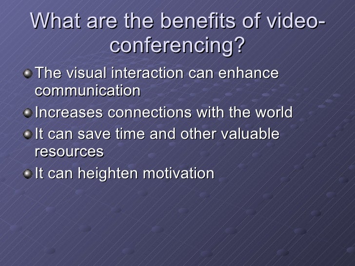 Presentation on Video Conferencing Basics