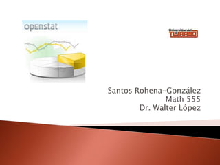 Santos Rohena-González Math 555 Dr. Walter López 