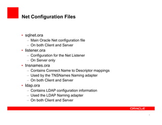 Presentation oracle net services | PDF