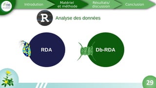 Analyse des données
RDA Db-RDA
29
 
