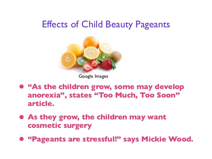Ppt presentation on the effects on child beauty pageants picture