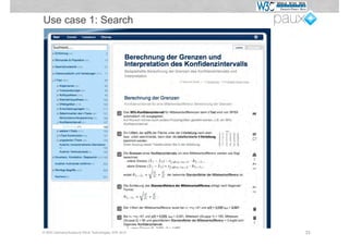 Use case 1: Search




© W3C Germany/Austria & PAUX Technologies, APE 2012   33
 