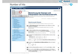 Number of hits




© W3C Germany/Austria & PAUX Technologies, APE 2012   36
 