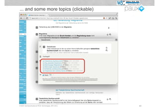 ... and some more topics (clickable)




© W3C Germany/Austria & PAUX Technologies, APE 2012   44
 