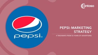 PEPSI: MARKETING
STRATEGY
4 TAKEAWAYS FROM 55 YEARS OF ADVERTISING
 