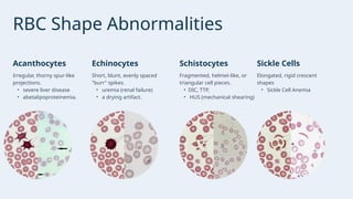 Presentation - PERIPHERAL BLOOD SMEAR AND MORPHOLOGICAL EVALUATION OF ...