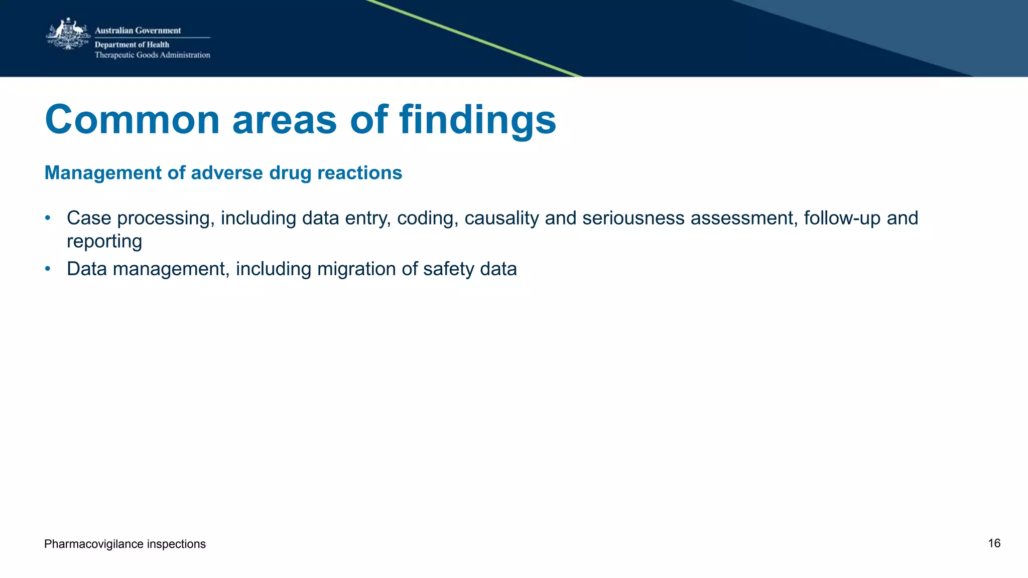 TGA Presentation: Pharmacovigilance inspections | PPTX