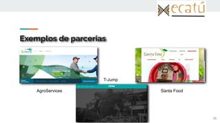 Exemplos de parcerias
15
AgroServices Santa Food
T-Jump
 