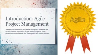 PMI-ACP Certification Training Sterling Next | PDF