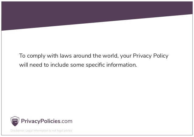 Privacy Policies Are Legally Required