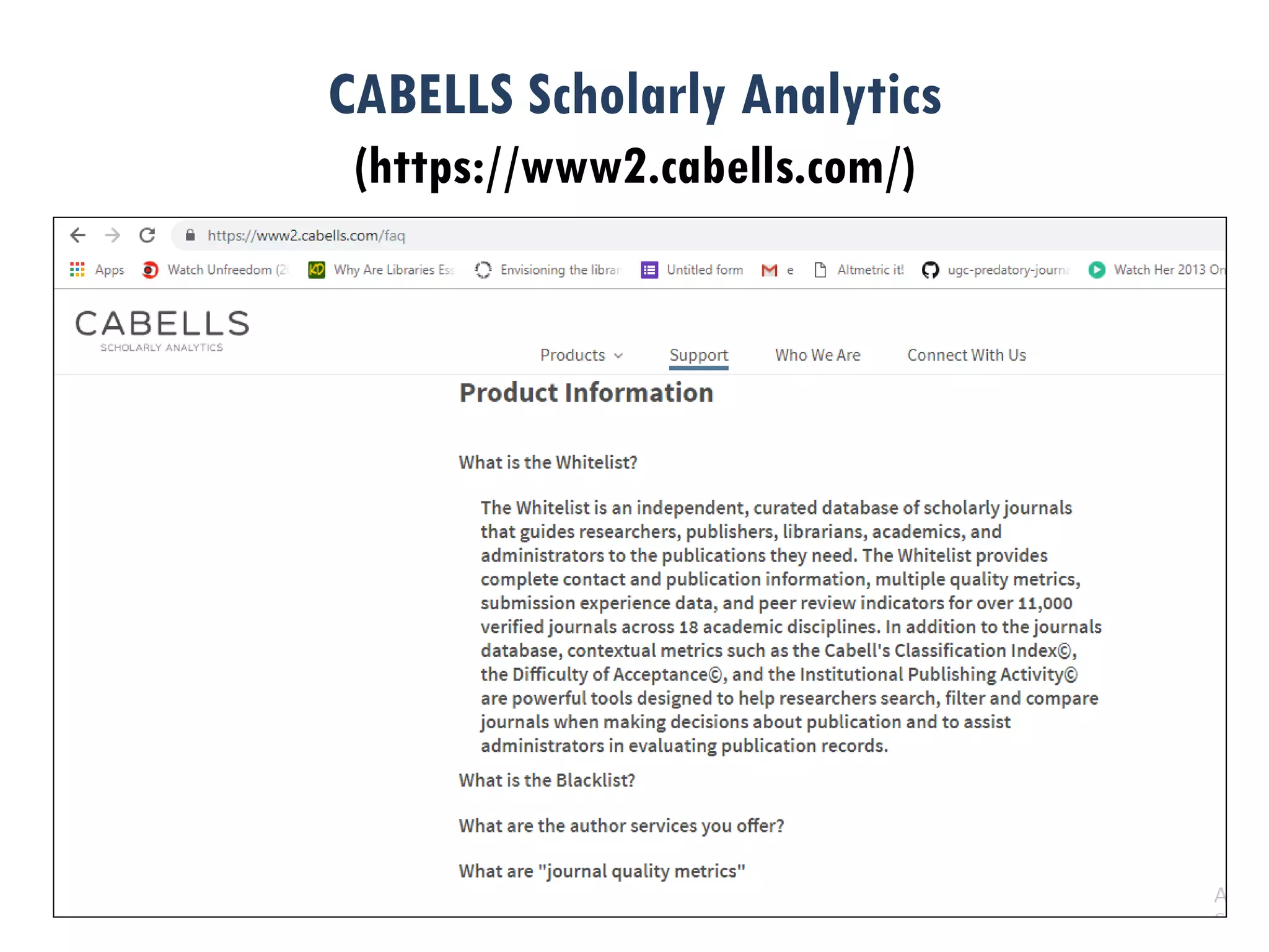 CABELLS Scholarly Analytics
(https://www2.cabells.com/)
 