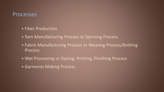Presentation on process, pollution and control in textile industry | PDF